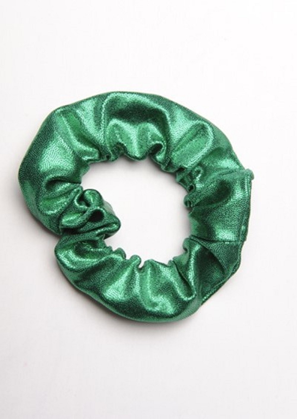 Schrunchie wetlook metallic green